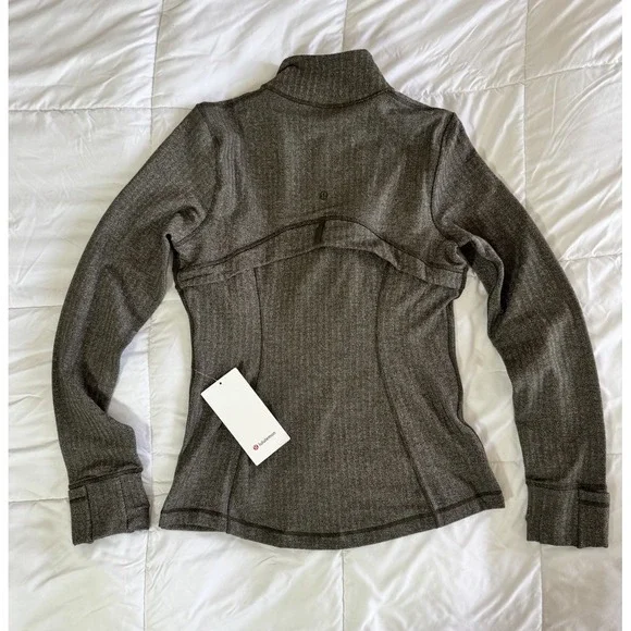 New Lululemon Herringbone Define Jacket Size 10 Thumbholes Full Zip HHDO - Picture 8 of 10